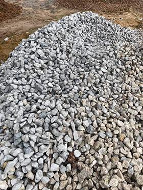 pile of river rock for landscaping